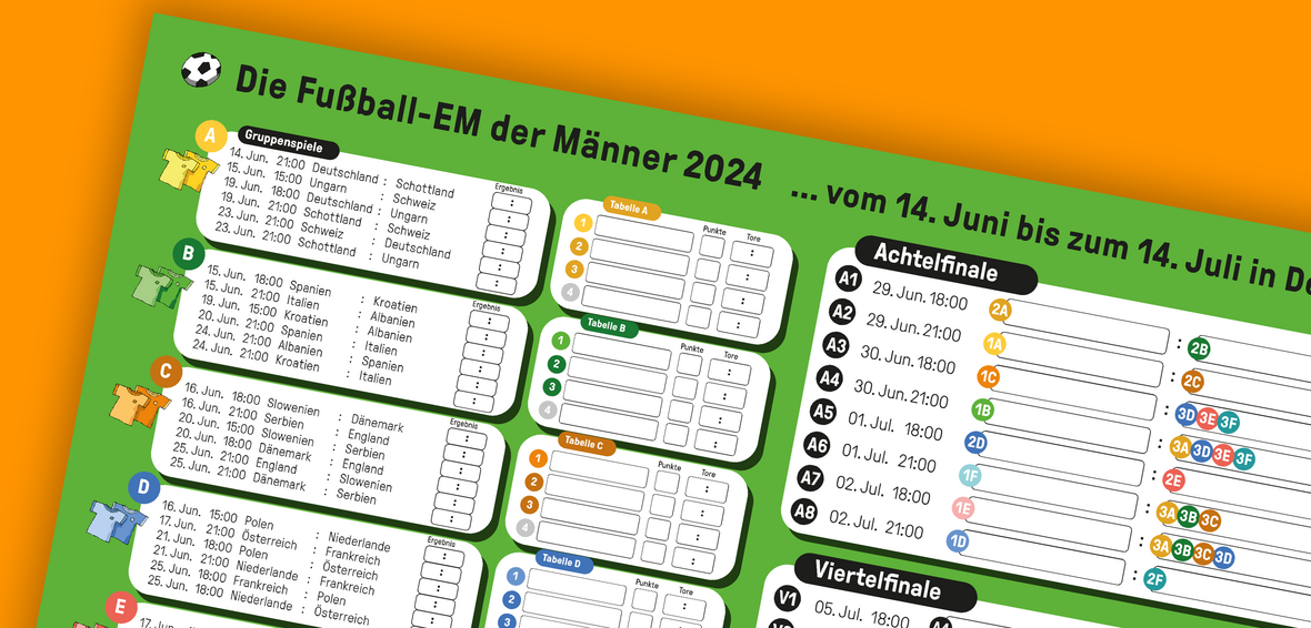 Spielplan der Fussball-EM 2024