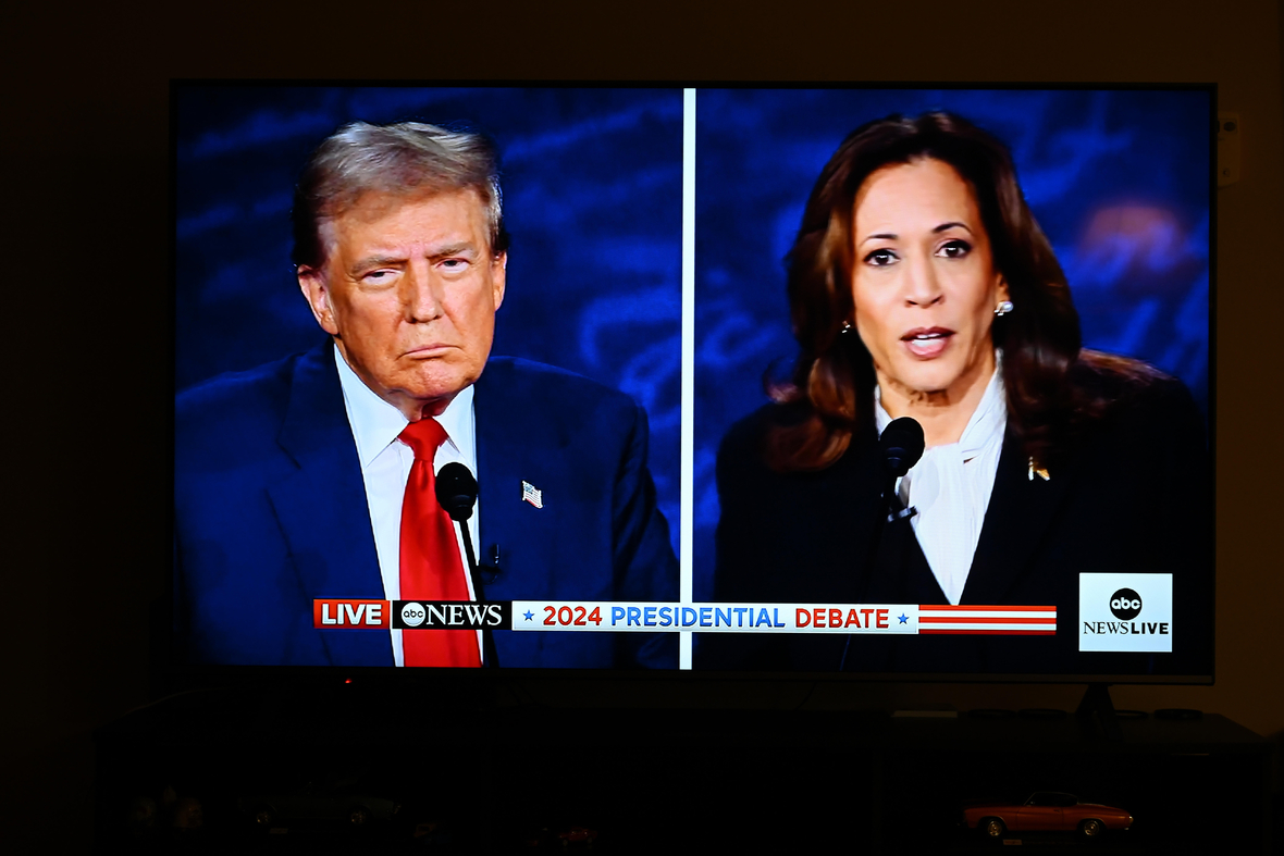 September 2024: Donald Trump (links) und Kamala Harris (rechts) beim TV-Duell um das US-Präsidentschaftsamt 