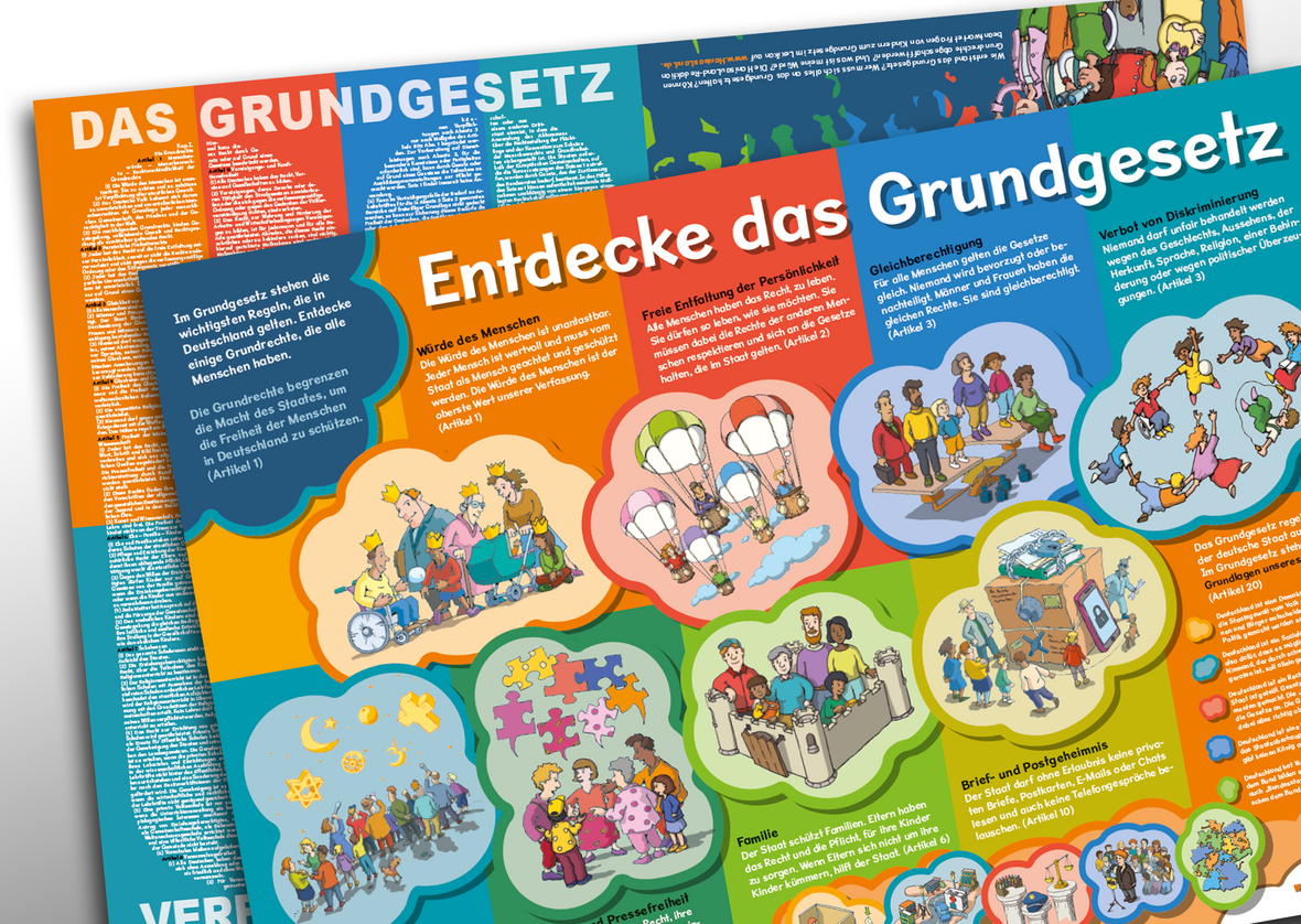 Teaserbild Grundgesetz-Plakat von HanisauLand