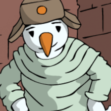 König Speckigs Diener betrachtet eine Tür.