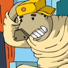 König Speckig ist sehr angespannt.