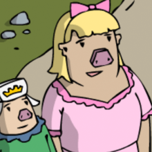 Moritz und Jutta stehen vor dem Leuchtturm.