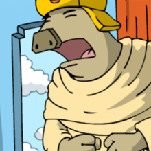 König Speckig ist verzweifelt.