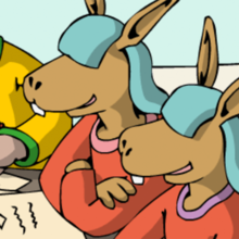 Zwei Zwillinge sind beim Computer Club.