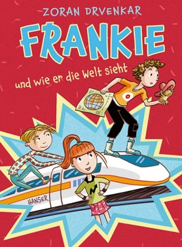 Man sieht eine Zeichnung von Frankie und einem weiteren Jungen auf einem Zug, daneben ein Mädchen.