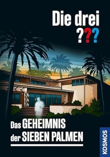 Cover mit moderner Villa bei Nacht, Palmen im Vordergrund und einer geisterhaften Gestalt auf der Treppe.