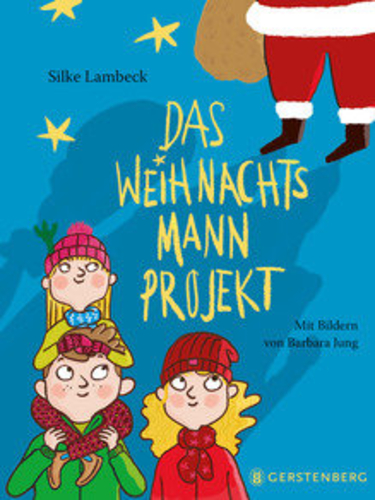 Das Weihnachtsmannprojekt. Man sieht drei Personen und die Füße des Weihnachtsmannes recht oben in der Ecke. 