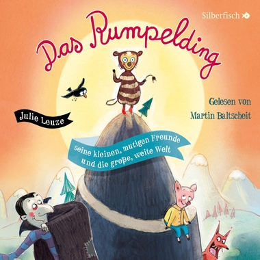 Das Cover zeigt eine Zeichnung von dem kleinen Rumpelding auf einem Berg.