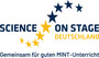 Man sieht das Logo von Science on Stage Deutschland mit dem Untertitel "Gemeinsam für guten MINT-Unterricht".